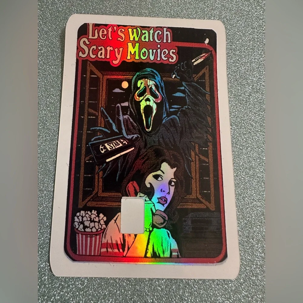 Let's Watch Scary Movies Holographic Credit Card Skin